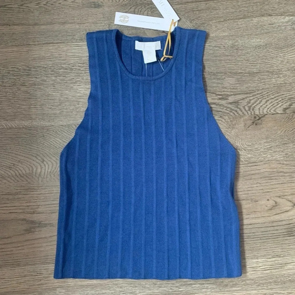 House of Harlow 1960 Ribbed Knit Two Piece Pant Set - Size M - Blue - NWT - Picture 3 of 12